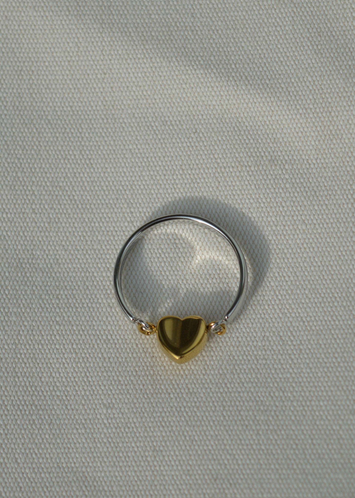 Lykke heart Ring | Gold & Silber