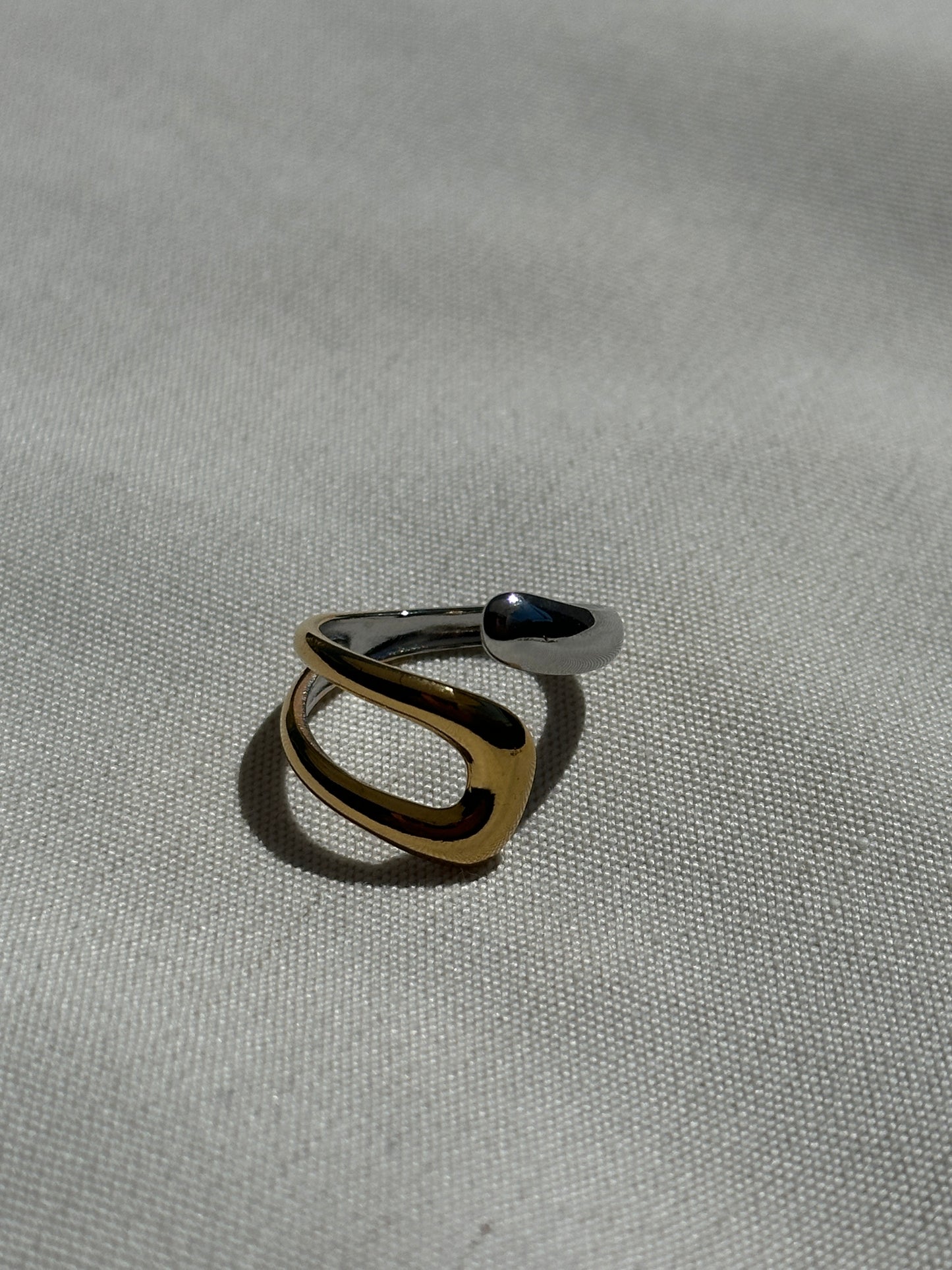 Elena Verstellbarer Ring | Gold & Silber