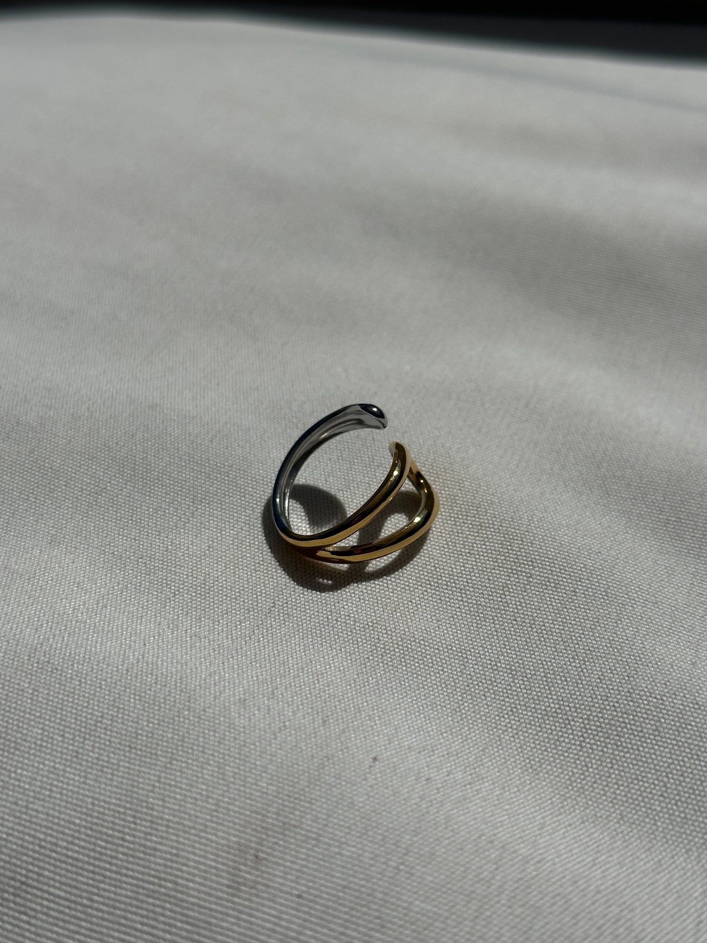 Elena Verstellbarer Ring | Gold & Silber