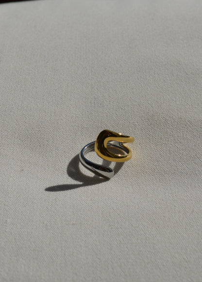 Elena Verstellbarer Ring | Gold & Silber