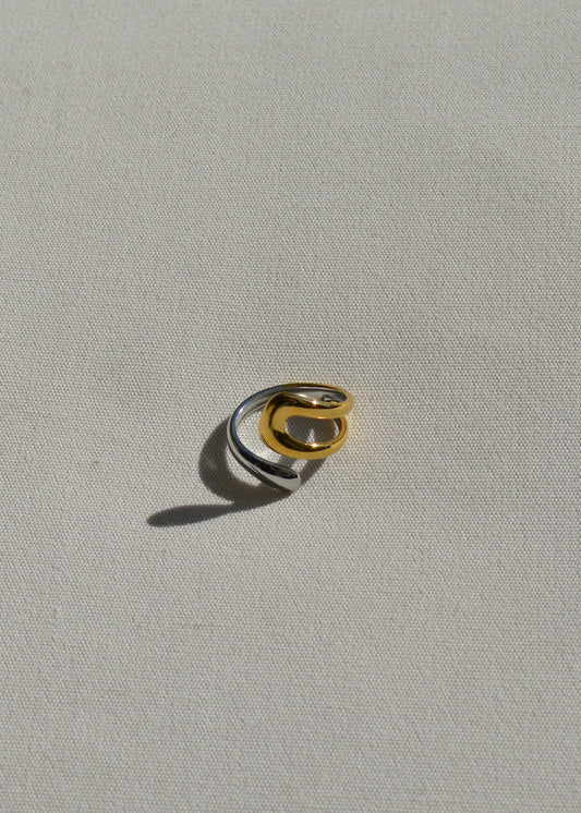 Elena Verstellbarer Ring | Gold & Silber