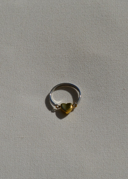 Lykke heart Ring | Gold & Silber