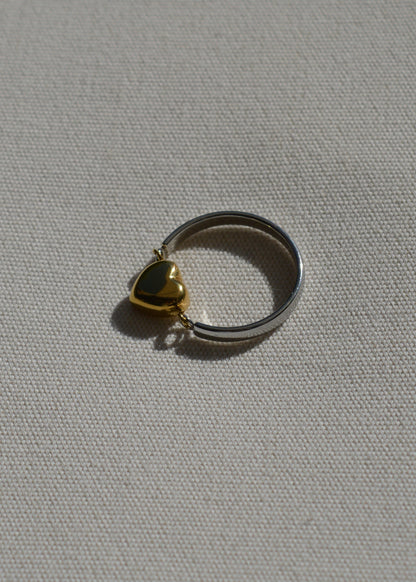 Lykke heart Ring | Gold & Silber