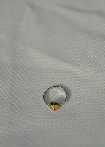 Lykke heart Ring | Gold & Silber