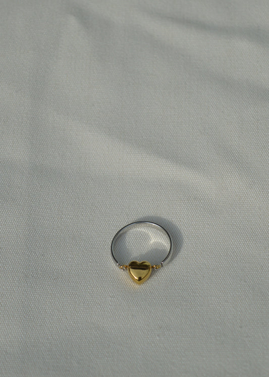 Lykke heart Ring | Gold & Silber
