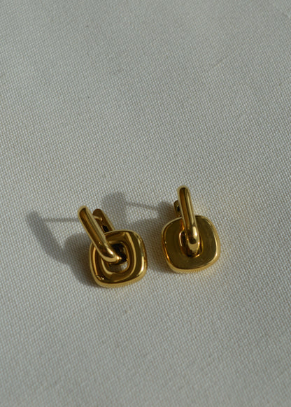 Astrid Edge 2-in-1 Ohrring | Gold