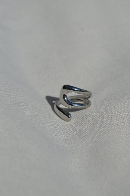 Elena Verstellbarer Ring | Silber