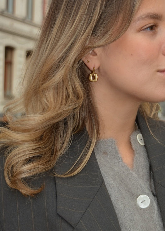 Astrid Edge 2-in-1 Ohrring | Gold