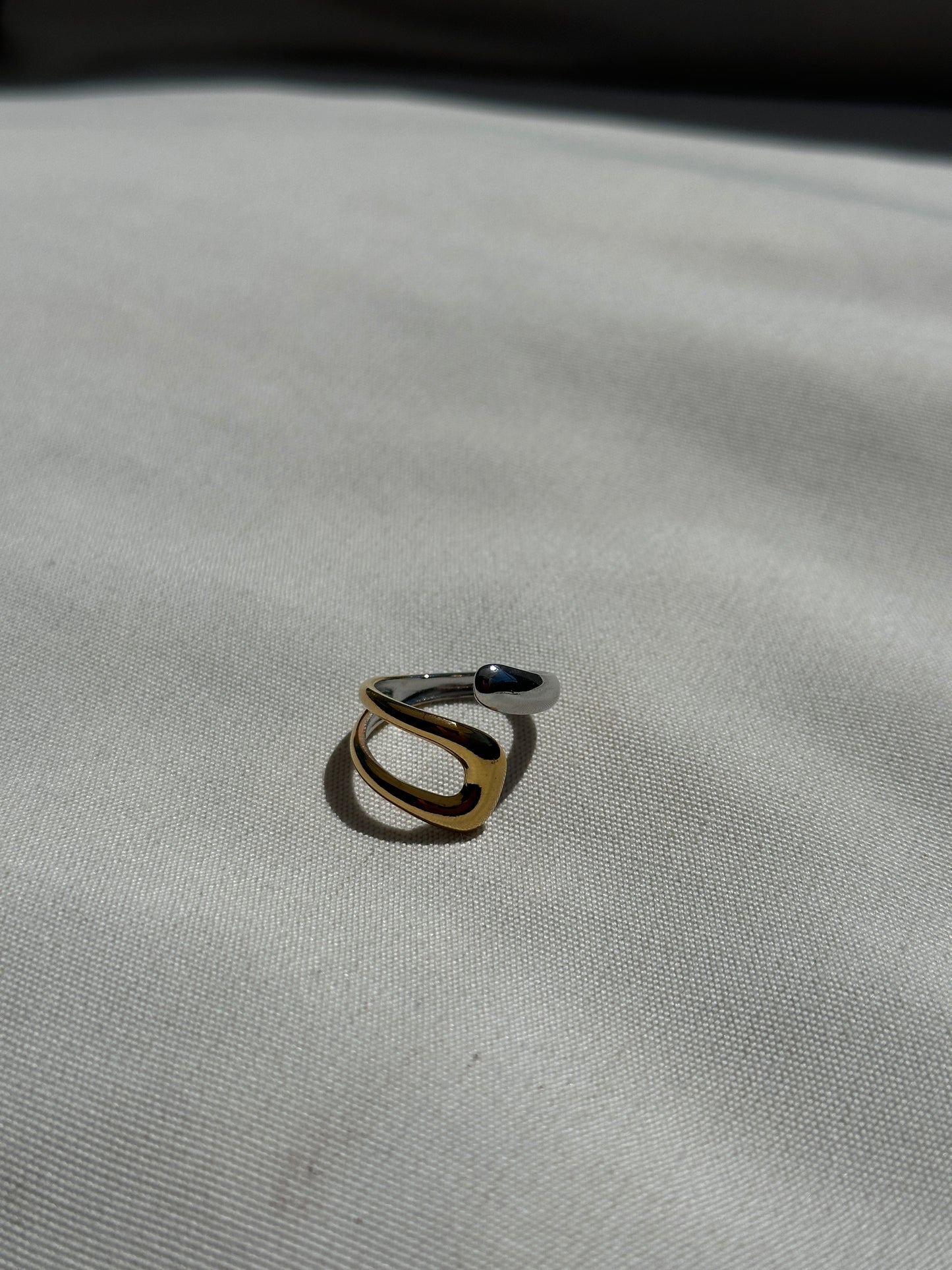 Elena Verstellbarer Ring | Gold & Silber